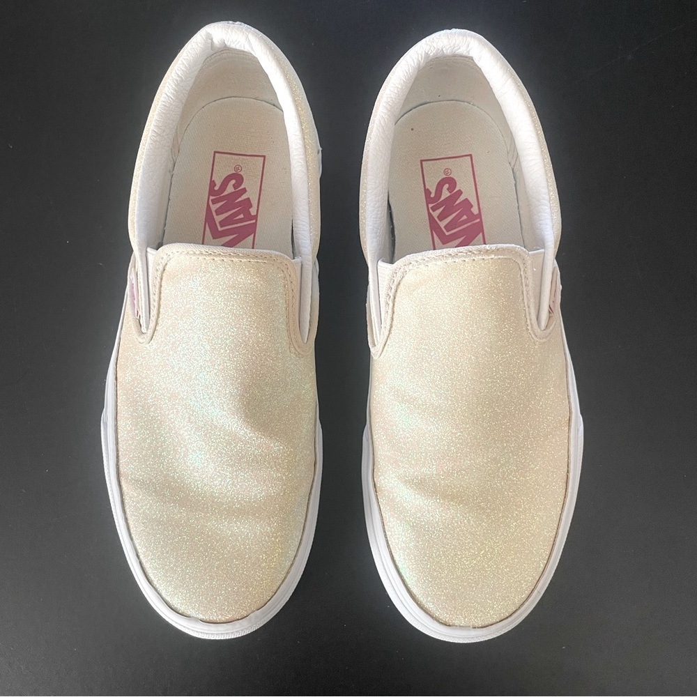 White Sparkle Vans